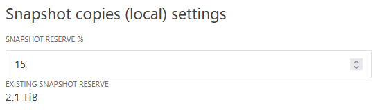 NetApp ONTAP - Volume - Snapshot reserve NetApp ONTAP - Volume - Snapshot reserve