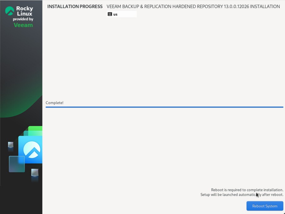 Veeam JeOS ISO - installation