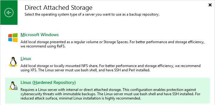 Veeam Backup & Replication 13 - Add Backup Hardened Repository