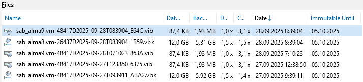Veeam Backup & Replication - Move backup - Immutability