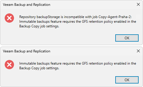 Veeam Backup & Replication - Backup Copy Job, GFS, Immutability 