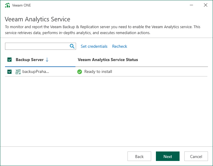 Upgrade Veeam ONE 13 - Upgrade Analytics Service Agents Upgrade Veeam ONE 13 - Upgrade Analytics Service Agents