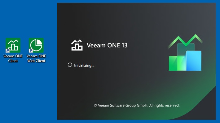 Veeam ONE Client 13 - Initializing Veeam ONE Client 13 - Initializing
