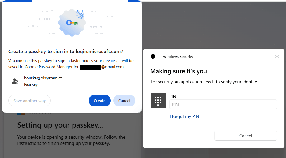 Google Password Manager Windows - Add Entra ID passekey 2