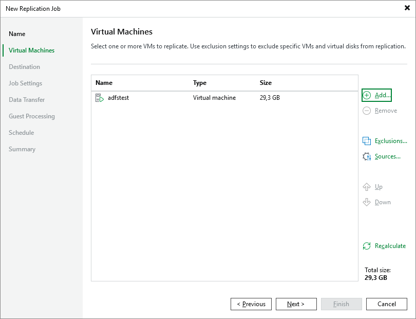 Veeam Backup & Replication - Replication Job - Virtual Machines Veeam Backup & Replication - Replication Job - Virtual Machines