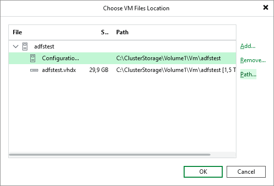 Veeam Backup & Replication - Pick path for selected virtual disks Veeam Backup & Replication - Pick path for selected virtual disks