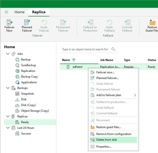 Veeam Backup & Replication - Home - Replicas Veeam Backup & Replication - Home - Replicas