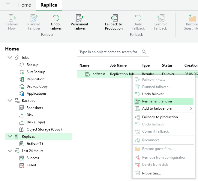 Veeam Backup & Replication - Active Replicas Veeam Backup & Replication - Active Replicas