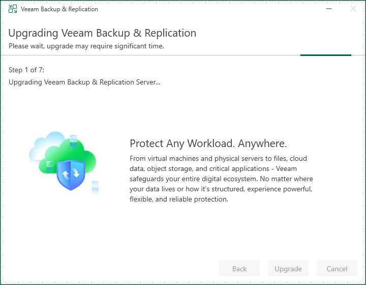 Upgrade Veeam Backup & Replication 13.1 - Upgrade Step 1 of 7 Upgrade Veeam Backup & Replication 13.1 - Upgrade Step 1 of 7